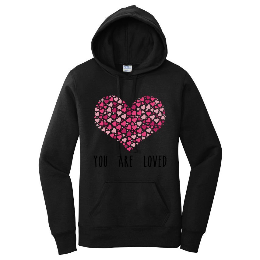 You Are Loved Heart Gift Women's Pullover Hoodie