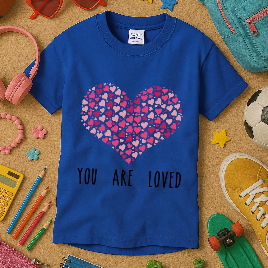 You Are Loved Heart Gift Kids T-Shirt