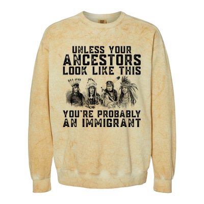 Your Ancestors Look Like This YouRe Probably An Immigrant Colorblast Crewneck Sweatshirt