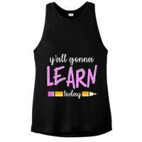 Y'all Gonna Learn Today Ladies PosiCharge Tri-Blend Wicking Tank