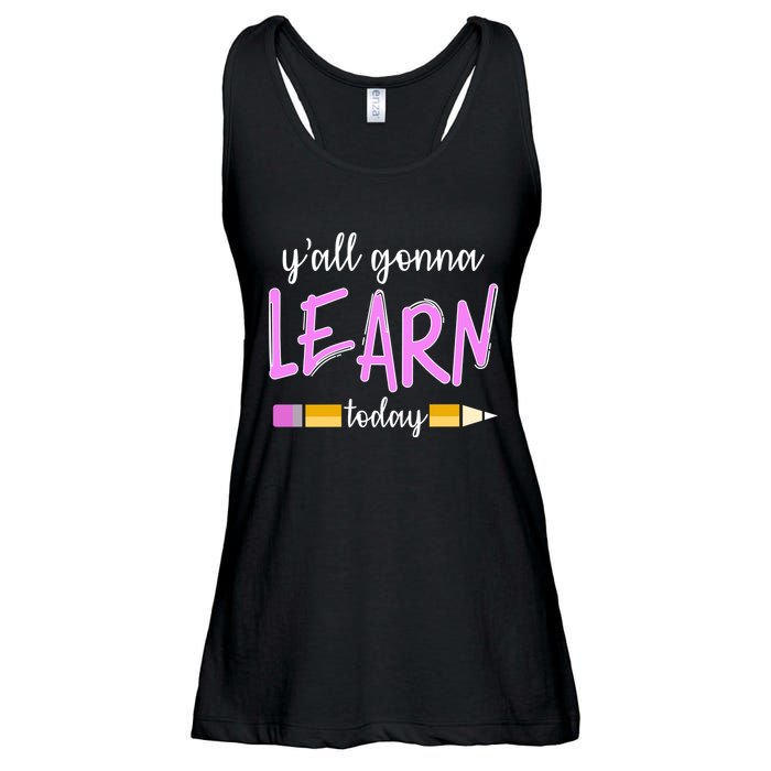 Y'all Gonna Learn Today Ladies Essential Flowy Tank