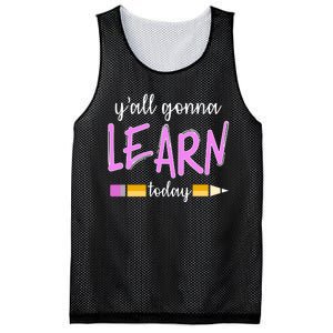 Y'all Gonna Learn Today Mesh Reversible Basketball Jersey Tank