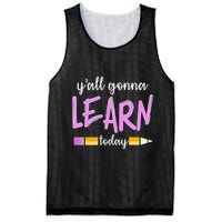 Y'all Gonna Learn Today Mesh Reversible Basketball Jersey Tank