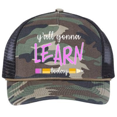 Y'all Gonna Learn Today Retro Rope Trucker Hat Cap