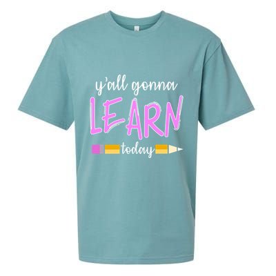 Y'all Gonna Learn Today Sueded Cloud Jersey T-Shirt