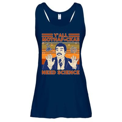 Y'all MothaF*ckas Need Science Funny Ladies Essential Flowy Tank