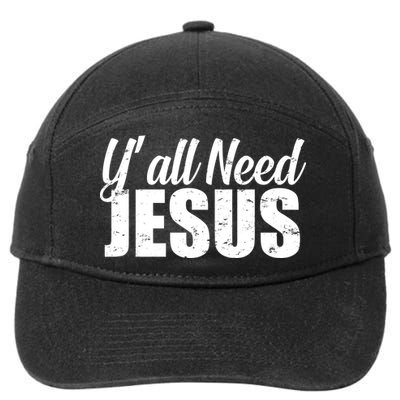 Yall Need Jesus 7-Panel Snapback Hat