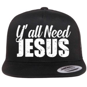 Yall Need Jesus Flat Bill Trucker Hat