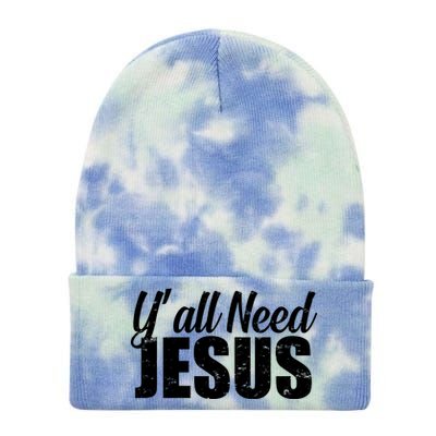 Yall Need Jesus Tie Dye 12in Knit Beanie