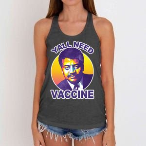 Yall Need Vaccine Degrasse Women's Knotted Racerback Tank