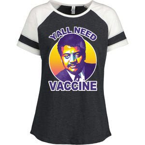 Yall Need Vaccine Degrasse Enza Ladies Jersey Colorblock Tee