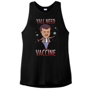 Yall Need Vaccine Space Ladies PosiCharge Tri-Blend Wicking Tank