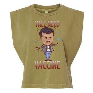 Yall Need Vaccine Space Garment-Dyed Women's Muscle Tee