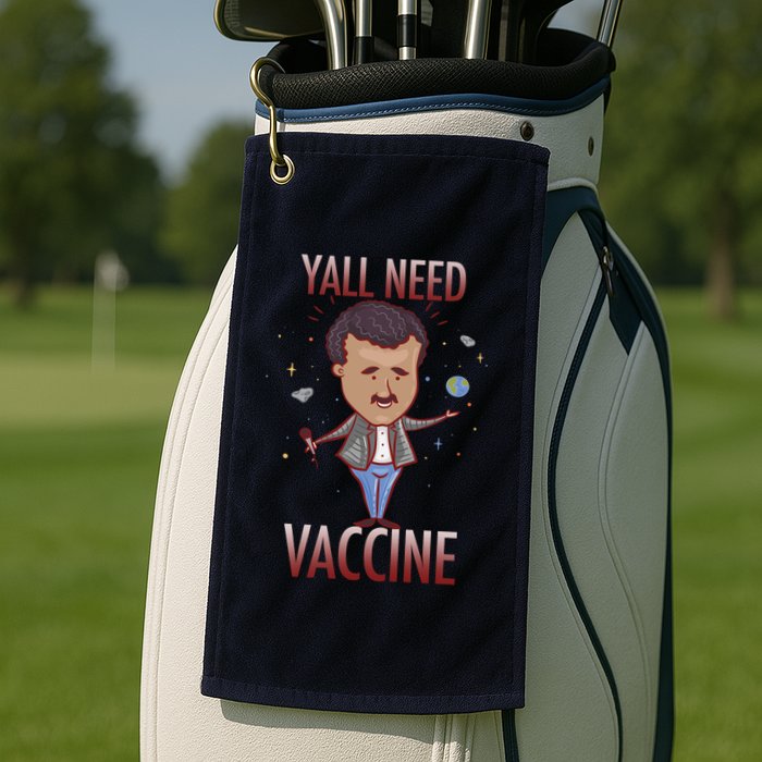 Yall Need Vaccine Space Golf Towel