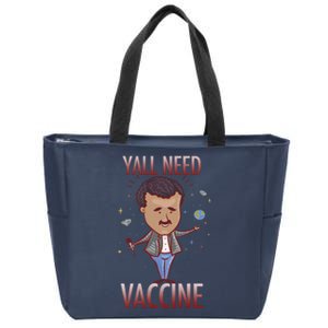 Yall Need Vaccine Space Zip Tote Bag