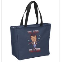 Yall Need Vaccine Space Zip Tote Bag