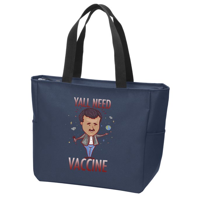 Yall Need Vaccine Space Zip Tote Bag
