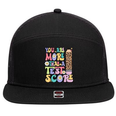 You Are More Than A Test Score Teacher Testing Day Womens 7 Panel Mesh Trucker Snapback Hat