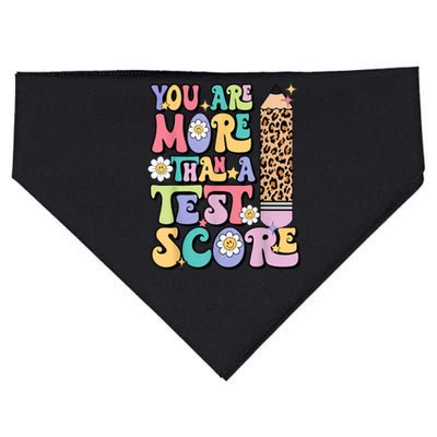 You Are More Than A Test Score Teacher Testing Day Womens USA-Made Doggie Bandana