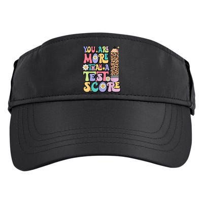 You Are More Than A Test Score Teacher Testing Day Womens Adult Drive Performance Visor