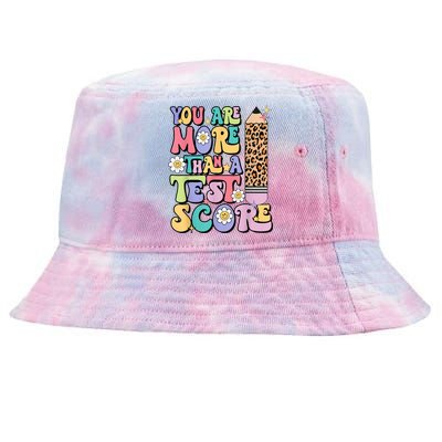 You Are More Than A Test Score Teacher Testing Day Womens Tie-Dyed Bucket Hat