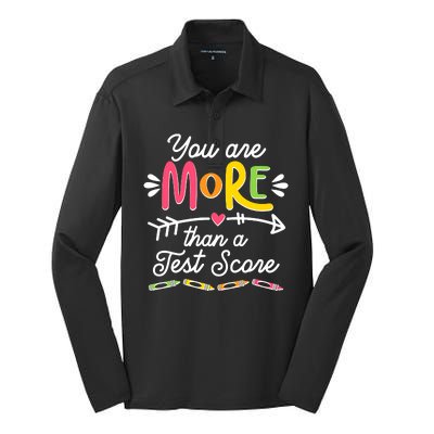 You Are More Than Your Test Score Silk Touch Performance Long Sleeve Polo