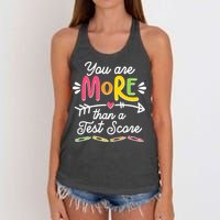 You Are More Than Your Test Score Women's Knotted Racerback Tank