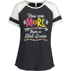 You Are More Than Your Test Score Enza Ladies Jersey Colorblock Tee