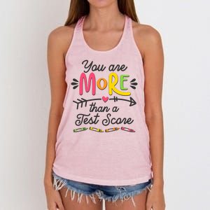 You Are More Than Your Test Score Women's Knotted Racerback Tank