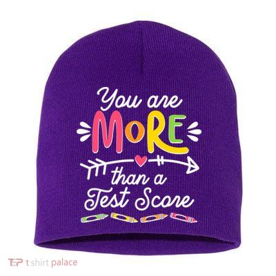 You Are More Than Your Test Score Short Acrylic Beanie