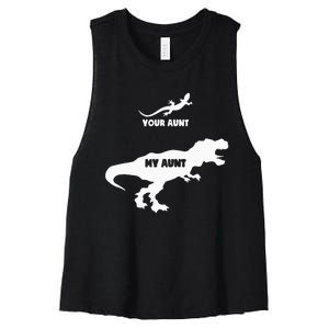 Your Aunt My Aunt Funny Nephew Niece Auntie Matching Women's Racerback Cropped Tank