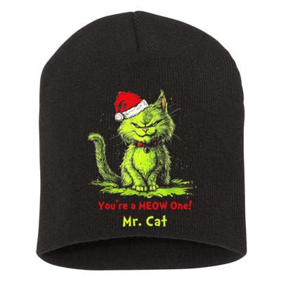 YouRe A Meow One Mr Cat Short Acrylic Beanie