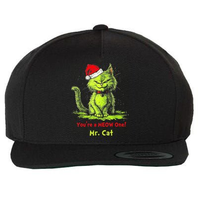 YouRe A Meow One Mr Cat Wool Snapback Cap