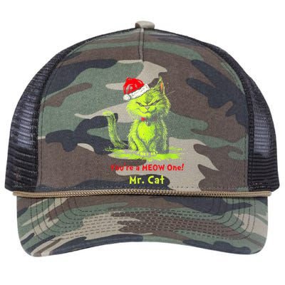 YouRe A Meow One Mr Cat Retro Rope Trucker Hat Cap