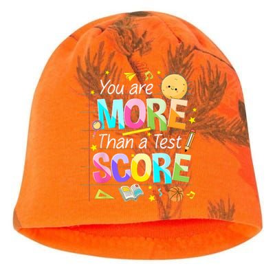 You Are More Than A Test Score Teacher Test Day Kati - Camo Knit Beanie