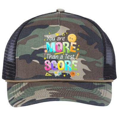 You Are More Than A Test Score Teacher Test Day Retro Rope Trucker Hat Cap