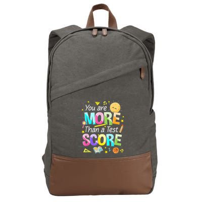 You Are More Than A Test Score Teacher Test Day Cotton Canvas Backpack