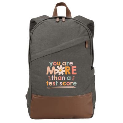 You Are More Than A Test Score Teacher Testing Day Cotton Canvas Backpack