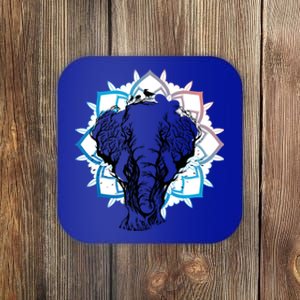 Yoga And Meditation Elephant Pose Hamsa Hand Sukhasna Gift Coaster