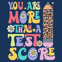 You Are More Than A Test Score Teacher Testing Day Groovy 16 in Basic Backpack