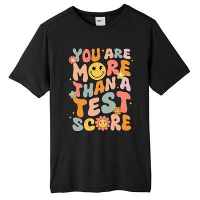 You Are More Than A Test Score Groovy Test Day Teacher Tall Fusion ChromaSoft Performance T-Shirt