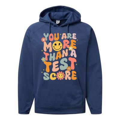 You Are More Than A Test Score Groovy Test Day Teacher Performance Fleece Hoodie