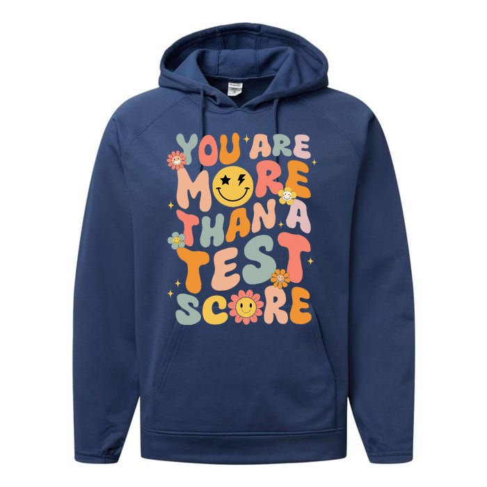 You Are More Than A Test Score Groovy Test Day Teacher Performance Fleece Hoodie