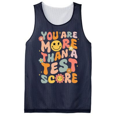 You Are More Than A Test Score Groovy Test Day Teacher Mesh Reversible Basketball Jersey Tank