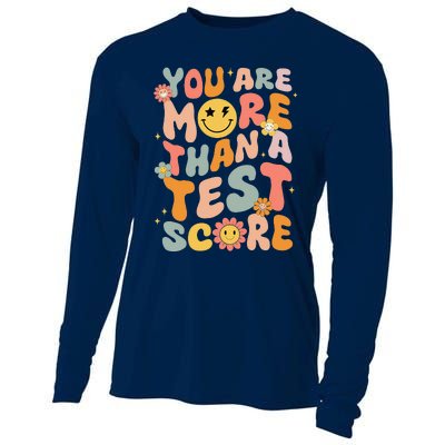 You Are More Than A Test Score Groovy Test Day Teacher Cooling Performance Long Sleeve Crew