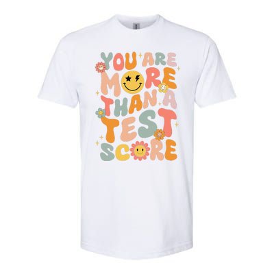 You Are More Than A Test Score Groovy Test Day Teacher Softstyle® CVC T-Shirt