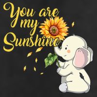 You Are My Sunshine Hippie Sunflower Elephant 7 Panel Mesh Trucker Snapback Hat