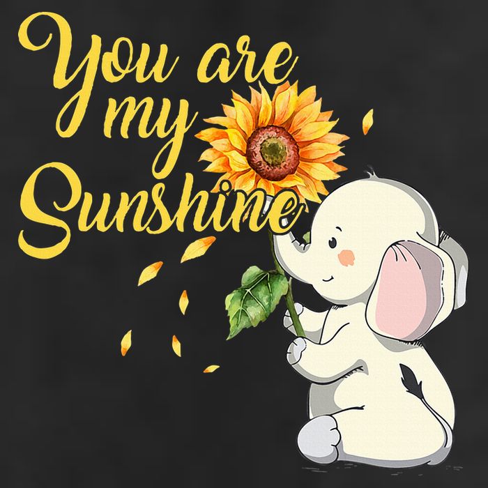 You Are My Sunshine Hippie Sunflower Elephant 7 Panel Mesh Trucker Snapback Hat