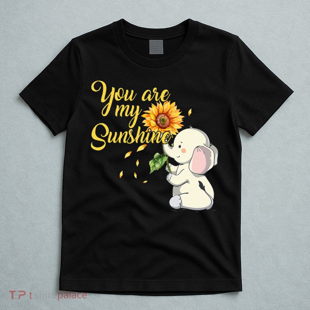 You Are My Sunshine Hippie Sunflower Elephant T-Shirt