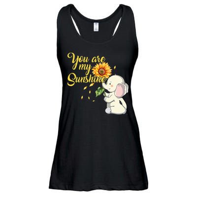 You Are My Sunshine Hippie Sunflower Elephant Ladies Essential Flowy Tank
